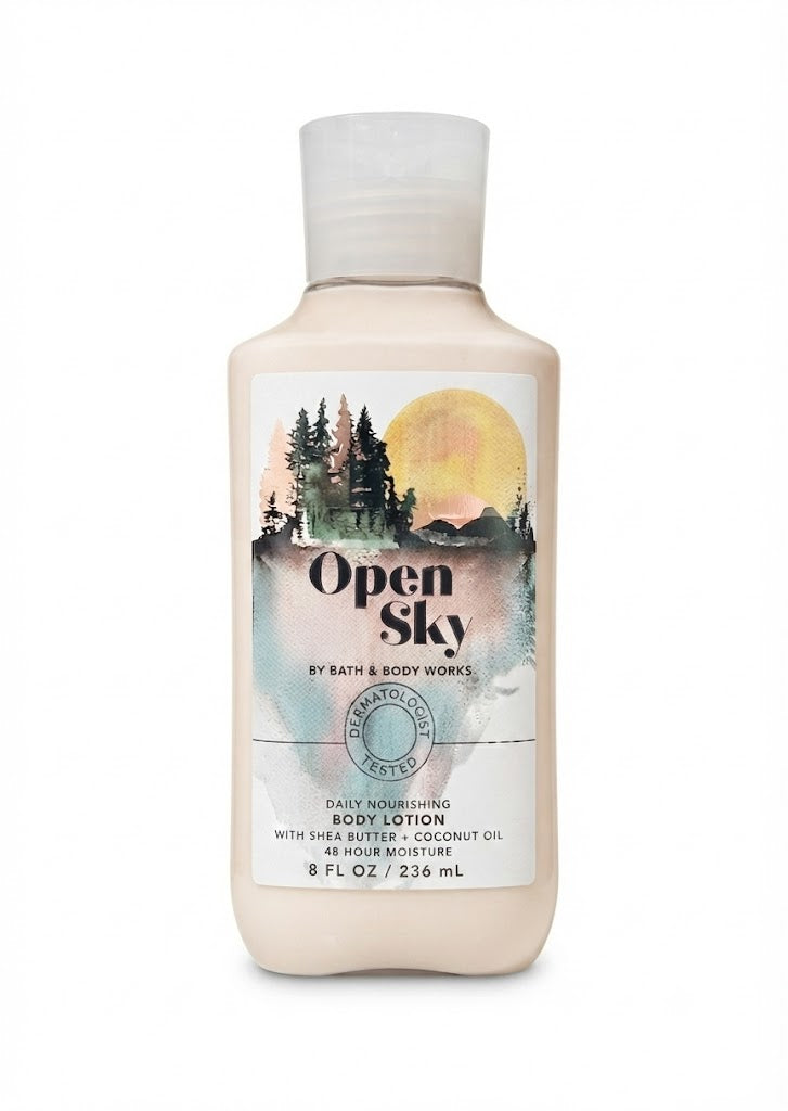Single Bath & Body Works OPEN SKY daily nourishing body lotion bottle, 8 fl oz