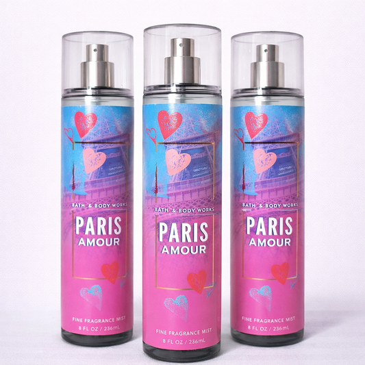 PARIS AMOUR Bath & Body Works Fragrance Mist 3-Pack – 8 oz Each | My Wrinkles Gone