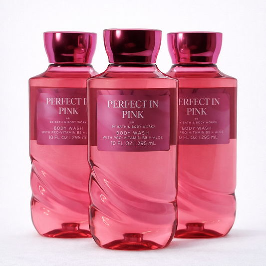 Body Wash Pack of 3 – PERFECT IN PINK 10 FL OZ / 295 ML | SHOWER GEL – Gentle Daily Cleanser – 10 fl oz Each
