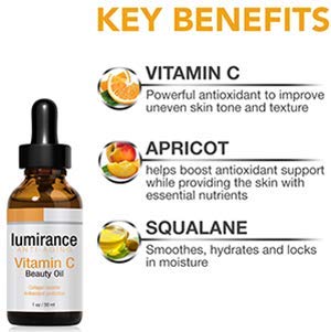 PHARM TO TABLE LUMIRANCE Vitamin C Beauty Oil benefits for brighter and more radiant-looking skin