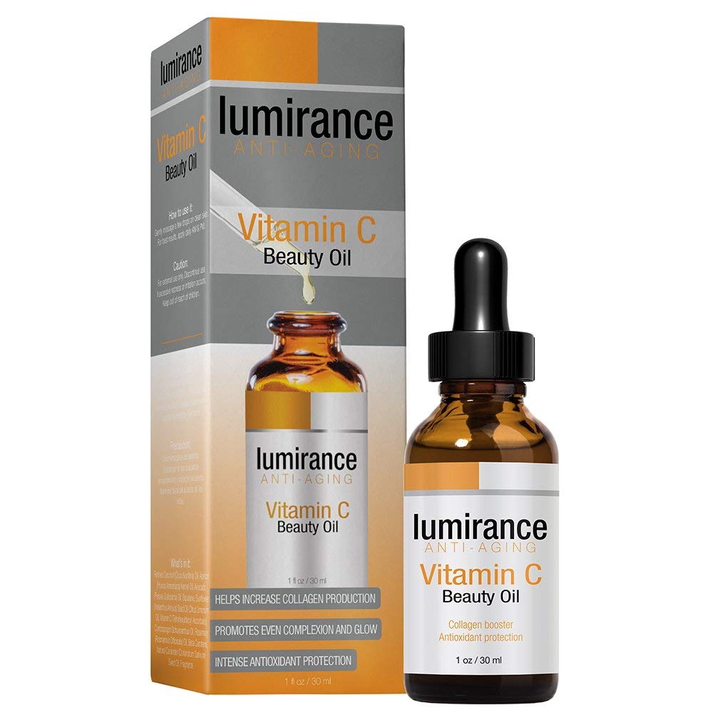 PHARM TO TABLE LUMIRANCE Vitamin C Beauty Oil for face in 30 mL dropper bottle with product box