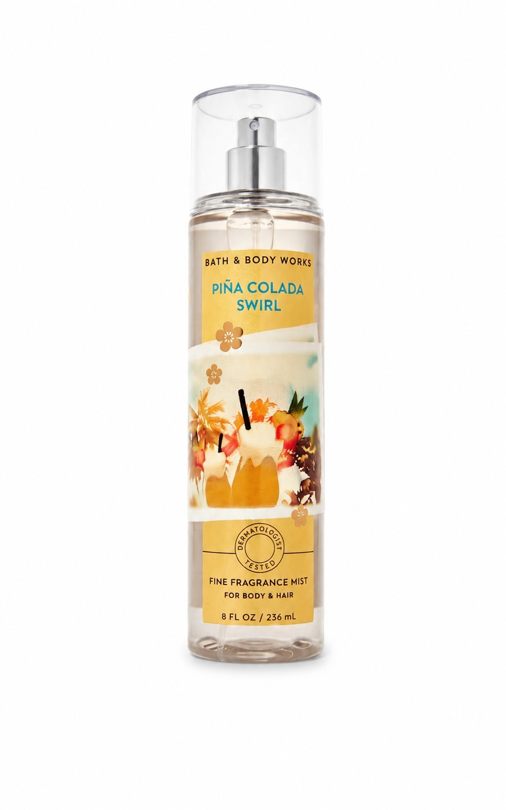 Bath & Body Works PIÑA COLADA SWIRL Fine Fragrance Mist 8 oz bottle for body and hair