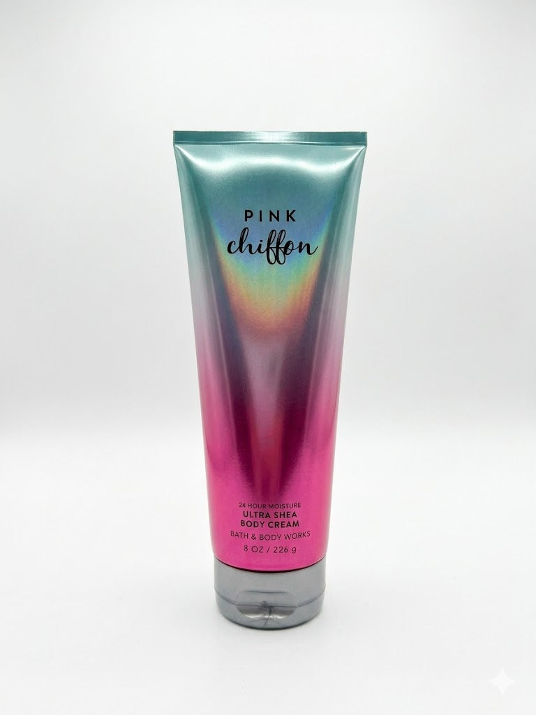 Bath & Body Works PINK CHIFFON body cream 8 oz ultra shea moisturizing cream for soft hydrated skin