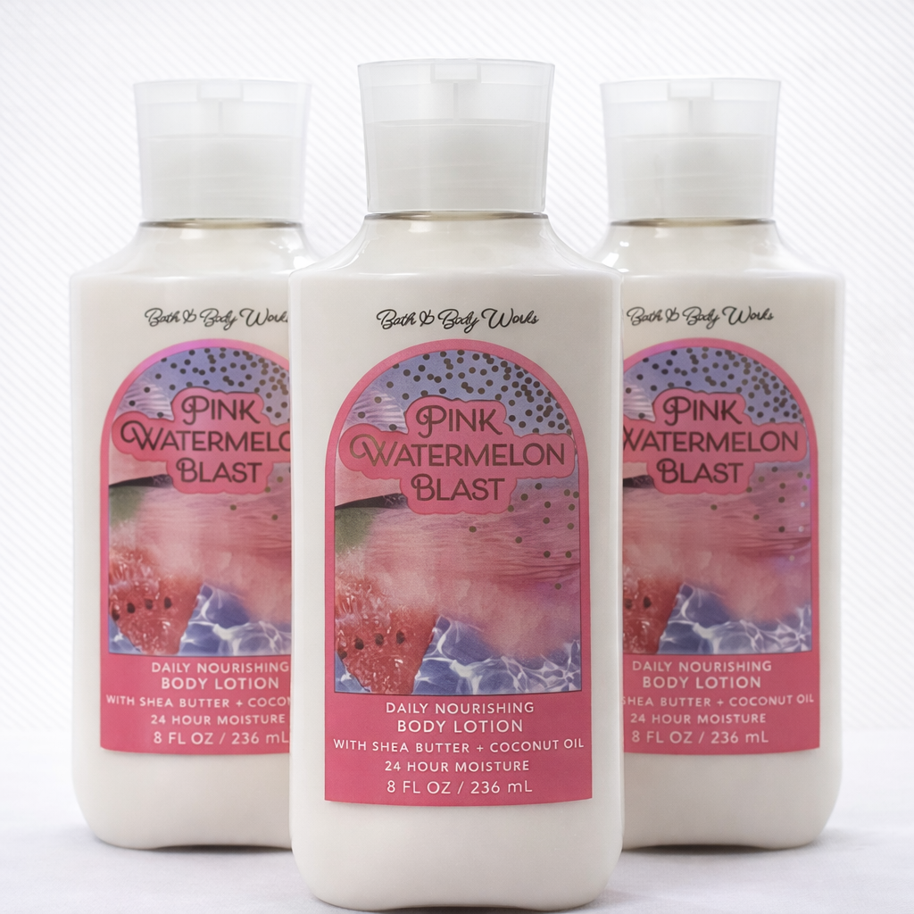 PINK WATERMELON BLAST Bath & Body Works Body Lotion 8 oz – Daily Nourishing Moisturizer with Shea Butter & Coconut Oil