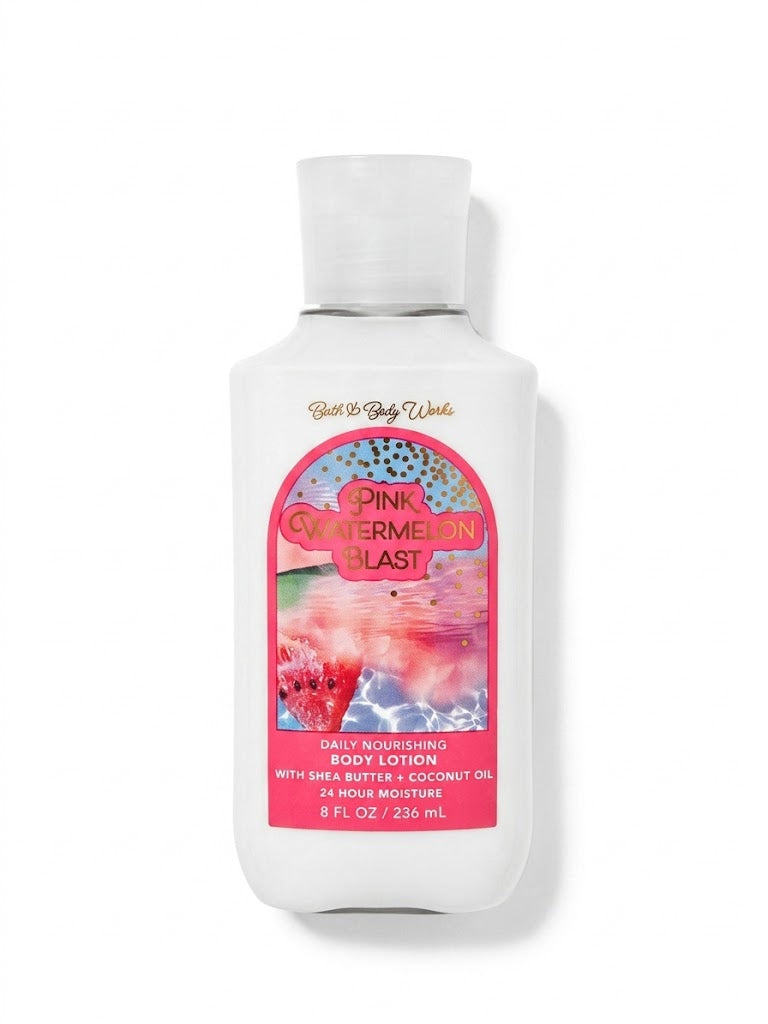 PINK WATERELON BLAST Bath & Body Works Body Lotion 8 oz – Daily Nourishing Moisturizer with Shea Butter & Coconut Oil