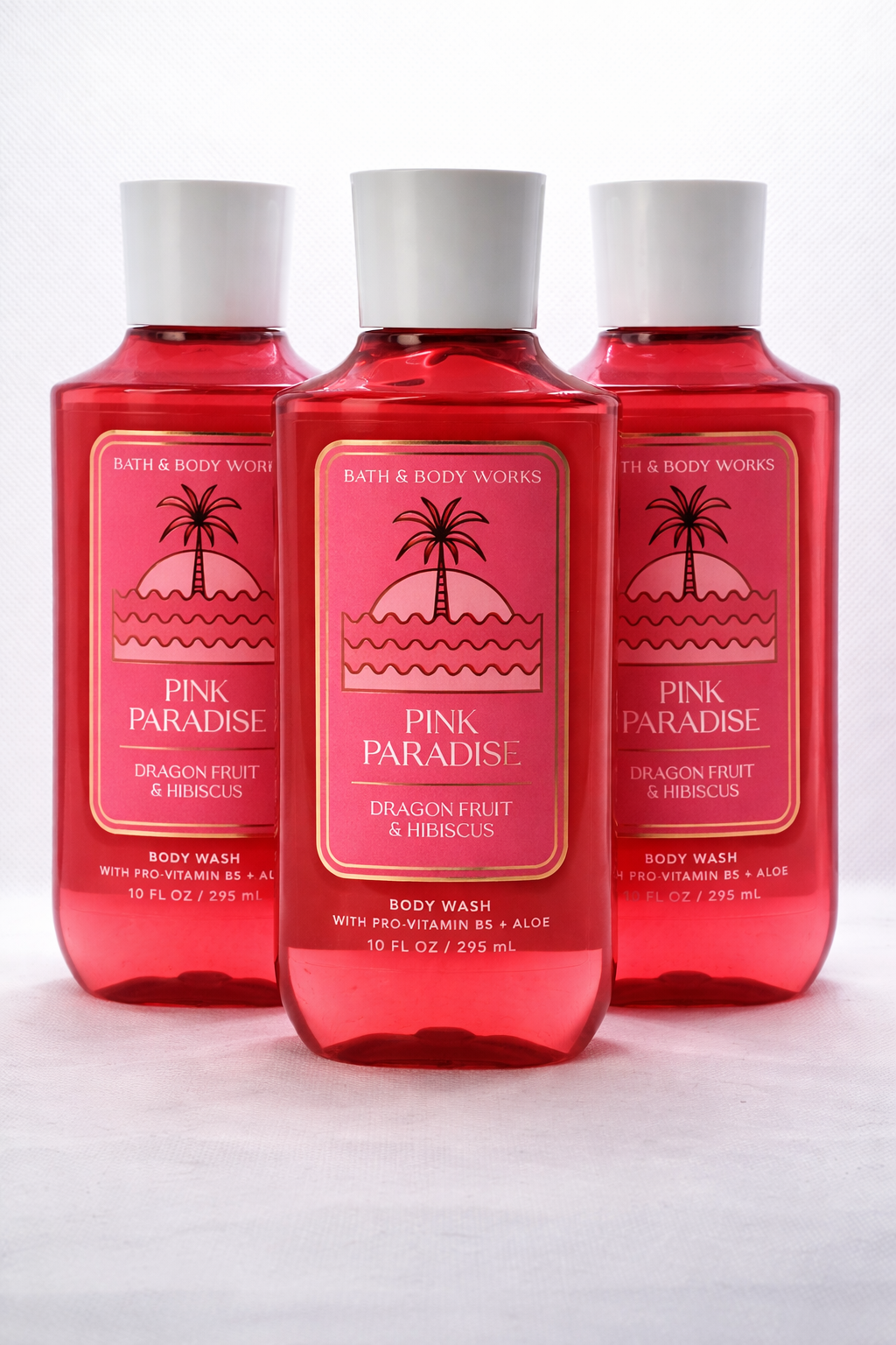 Body Wash Pack of 3 – PINK PARADISE 10 FL OZ / 295 ML | SHOWER GEL – Gentle Daily Cleanser – 10 fl oz Each