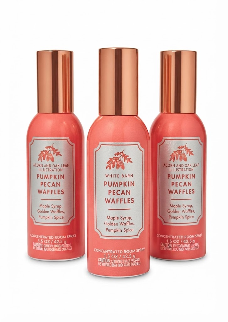 White Barn PUMPKIN PECAN WAFFLES Concentrated Room Spray 3 Pack 1.5 oz bottles