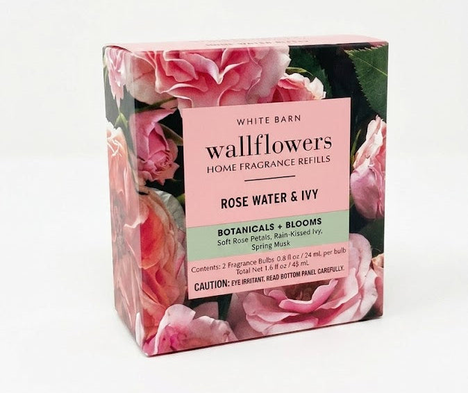 ROSE WATER AND IVY Bath & Body Works Wallflowers Refills single pack by White Barn floral home fragrance