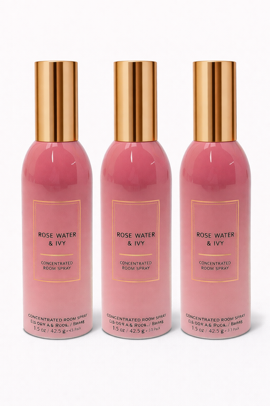 Rose Water & Ivy Room Spray 3-Pack | Long-Lasting Home Fragrance