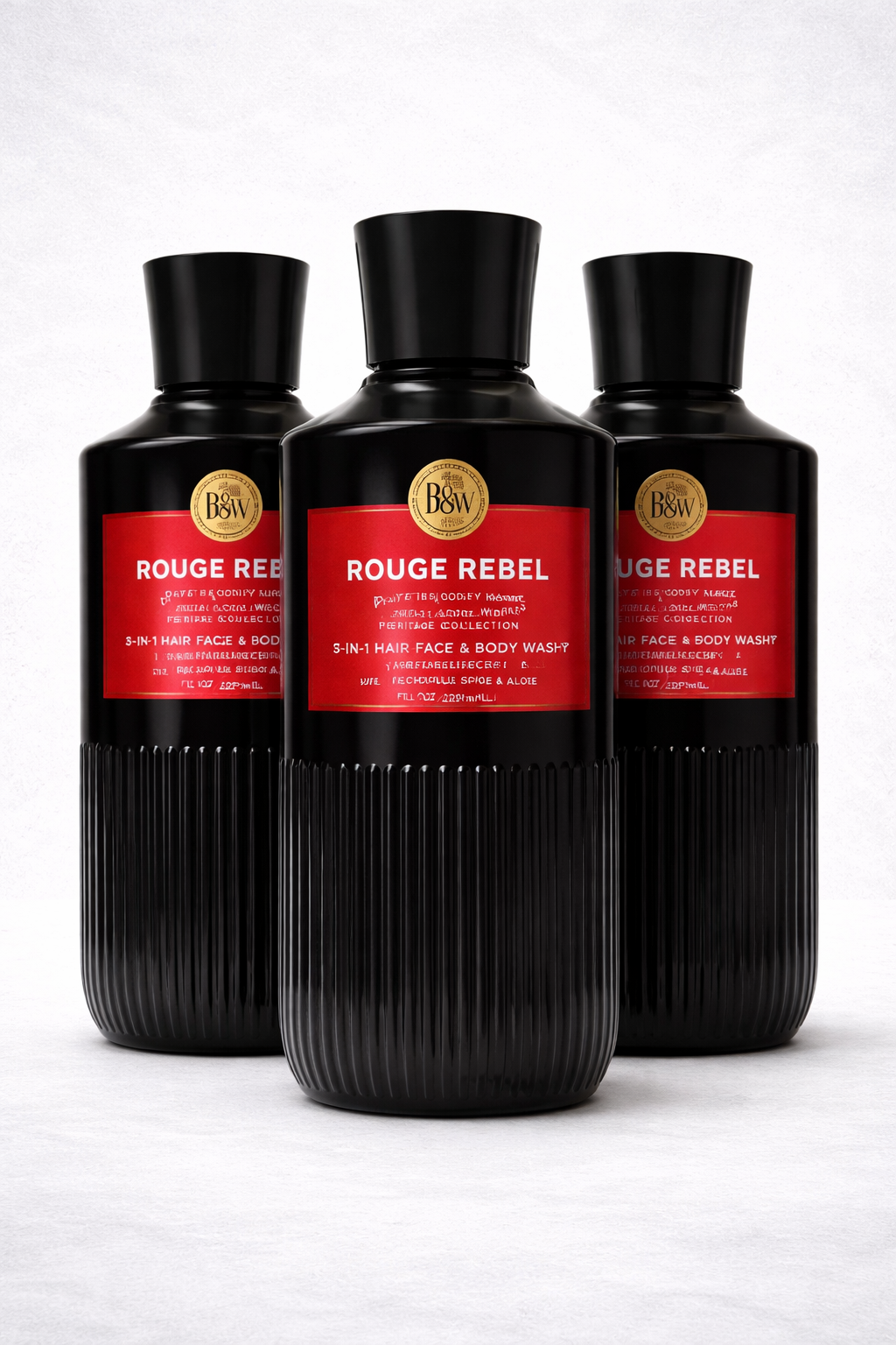 Body Wash Pack of 3 – ROUGE REBEL 10 FL OZ / 295 ML | SHOWER GEL – Gentle Daily Cleanser – 10 fl oz Each