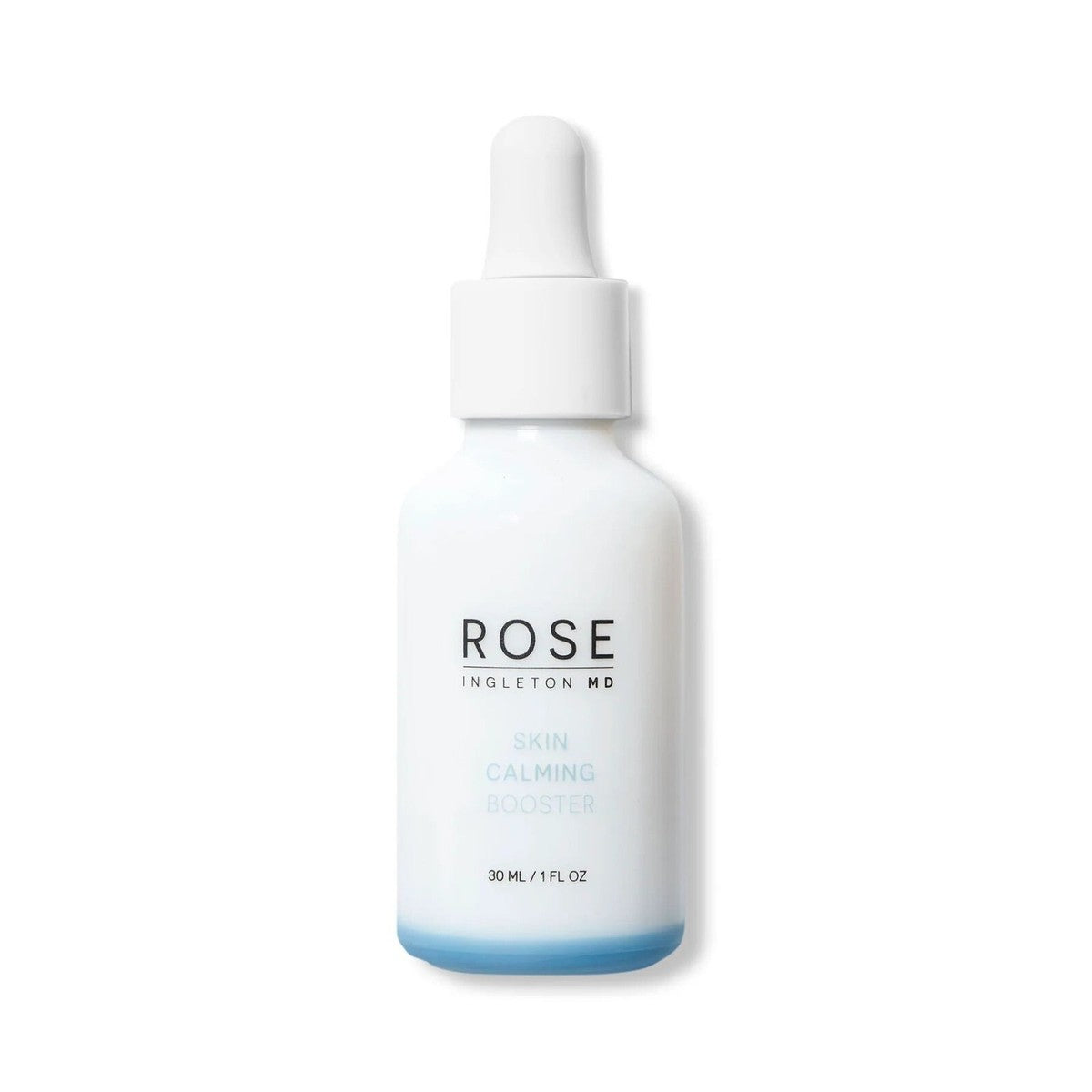 Skincare bottle labeled 'ROSE' on a white background