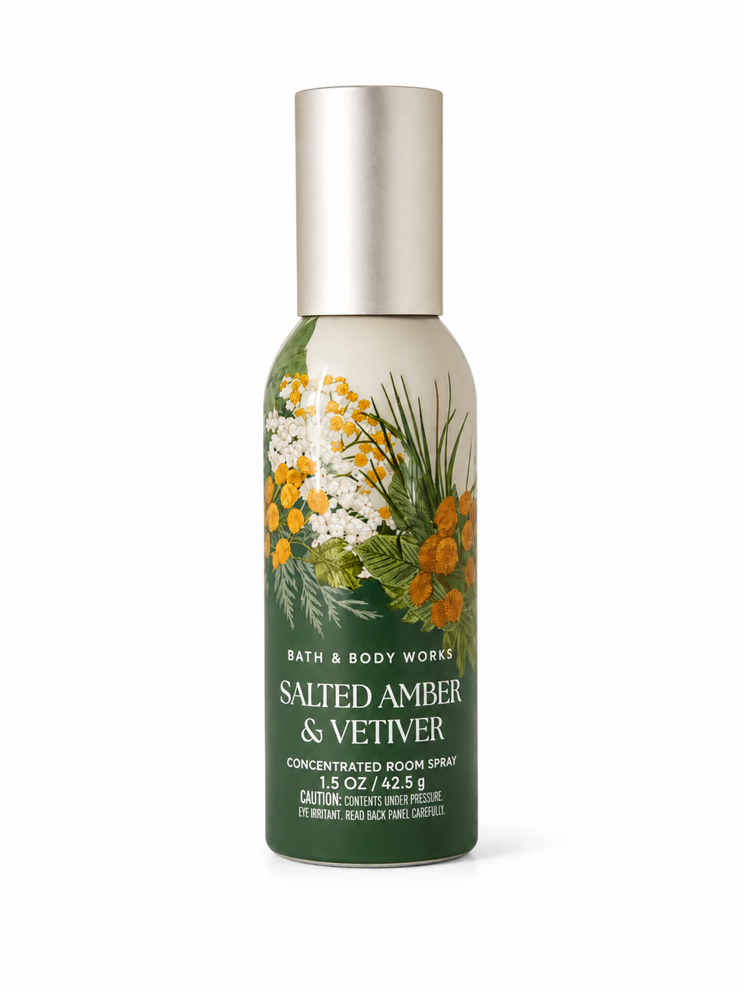 Bath & Body Works SALTED AMBER & VETIVER Concentrated Room Spray 1.5 oz with warm amber earthy vetiver and fresh botanical fragrance authentic home scent spray