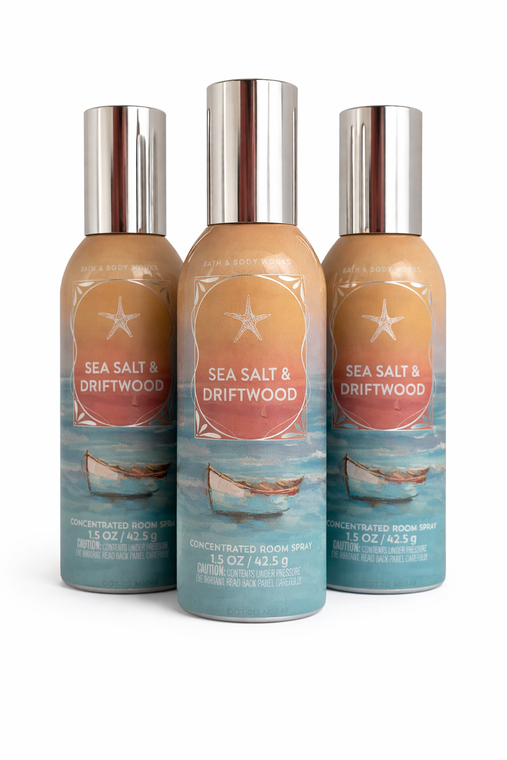 Sea Salt & Driftwood Room Spray Bath & Body Works 3 pack 1.5 oz each ocean scent home fragrance bundle MWG