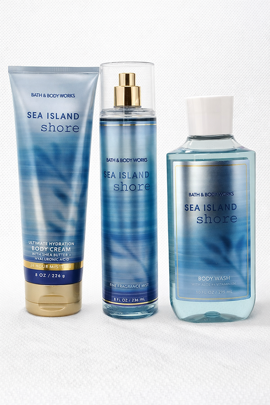 SEA ISLAND SHORE - 3 Steps Daily Body Care Set (Mist + Body Cream + Body Wash)