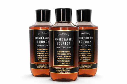 Body Wash Pack of 3 – SINGLE BARREL BOURBON 10 FL OZ / 295 ML | SHOWER GEL – Gentle Daily Cleanser – 10 fl oz Each