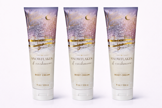 SNOWFLAKES & CASHMERE Body Cream 8 oz (Pack of 3) | Ultra Moisturizing