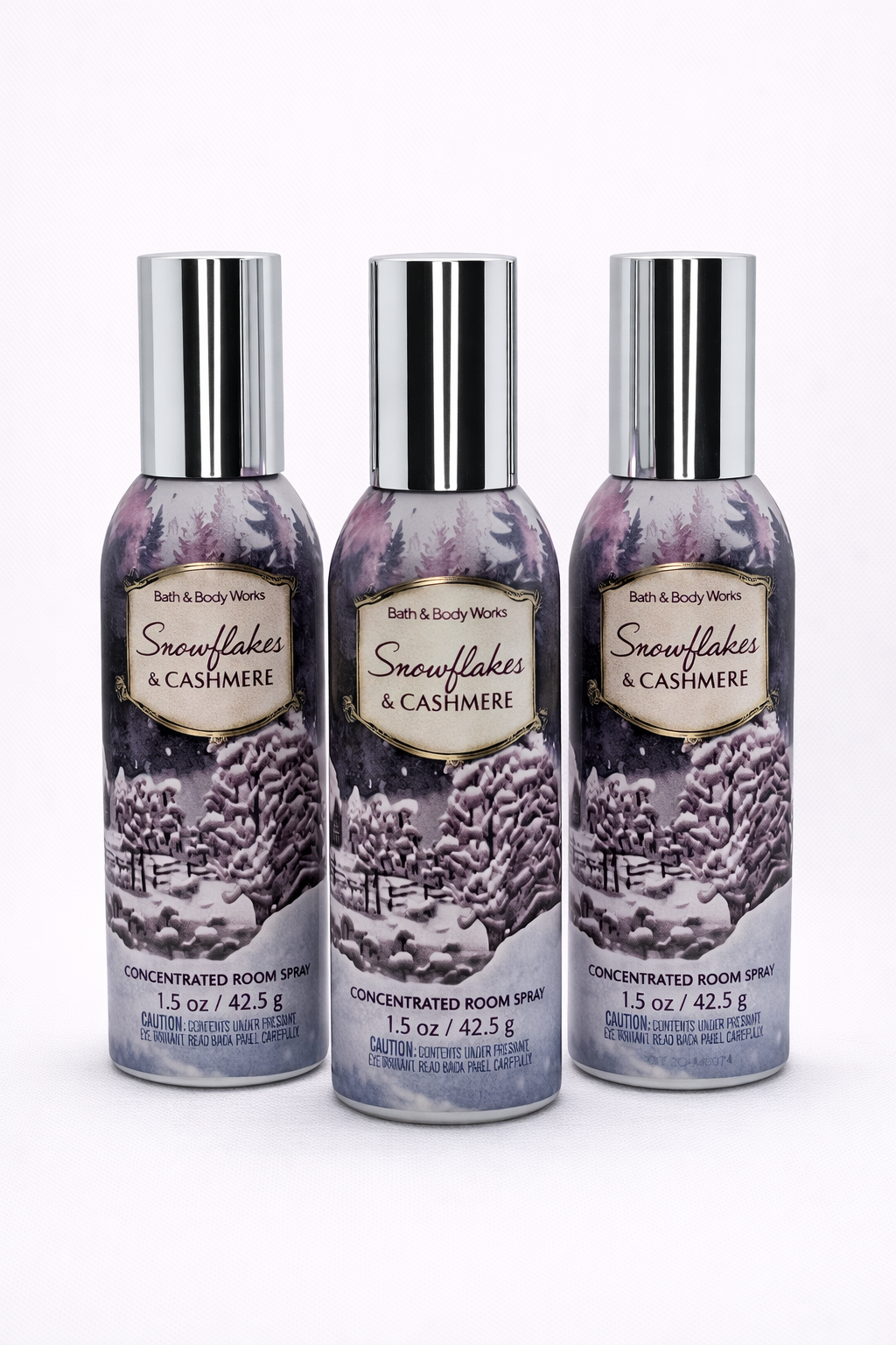 Snowflakes & Cashmere Room Spray 3 Room Spray 3 Pack | Home Fragrance 1.5 Oz / 42.5 G