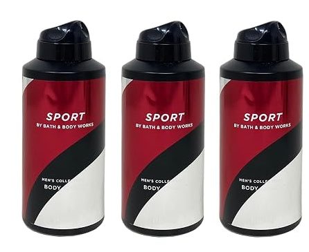 Bath & Body Works SPORT Men’s Deodorizing Body Spray 3 Pack with three bottles