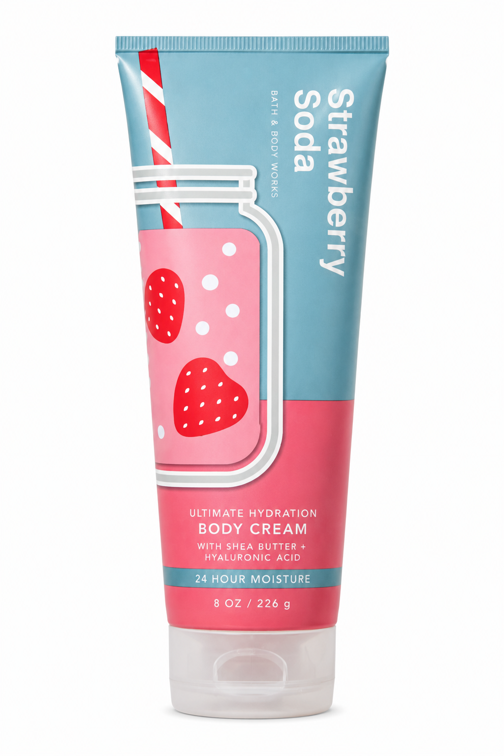 Bath & Body Works STRAWBERRY SODA body cream tube