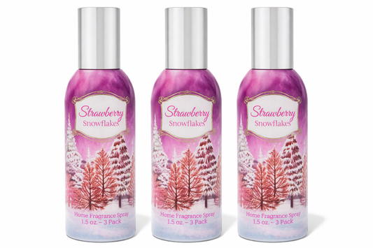 Strawberry Snowflakes Room Spray 3-Pack | Long-Lasting Home Fragrance