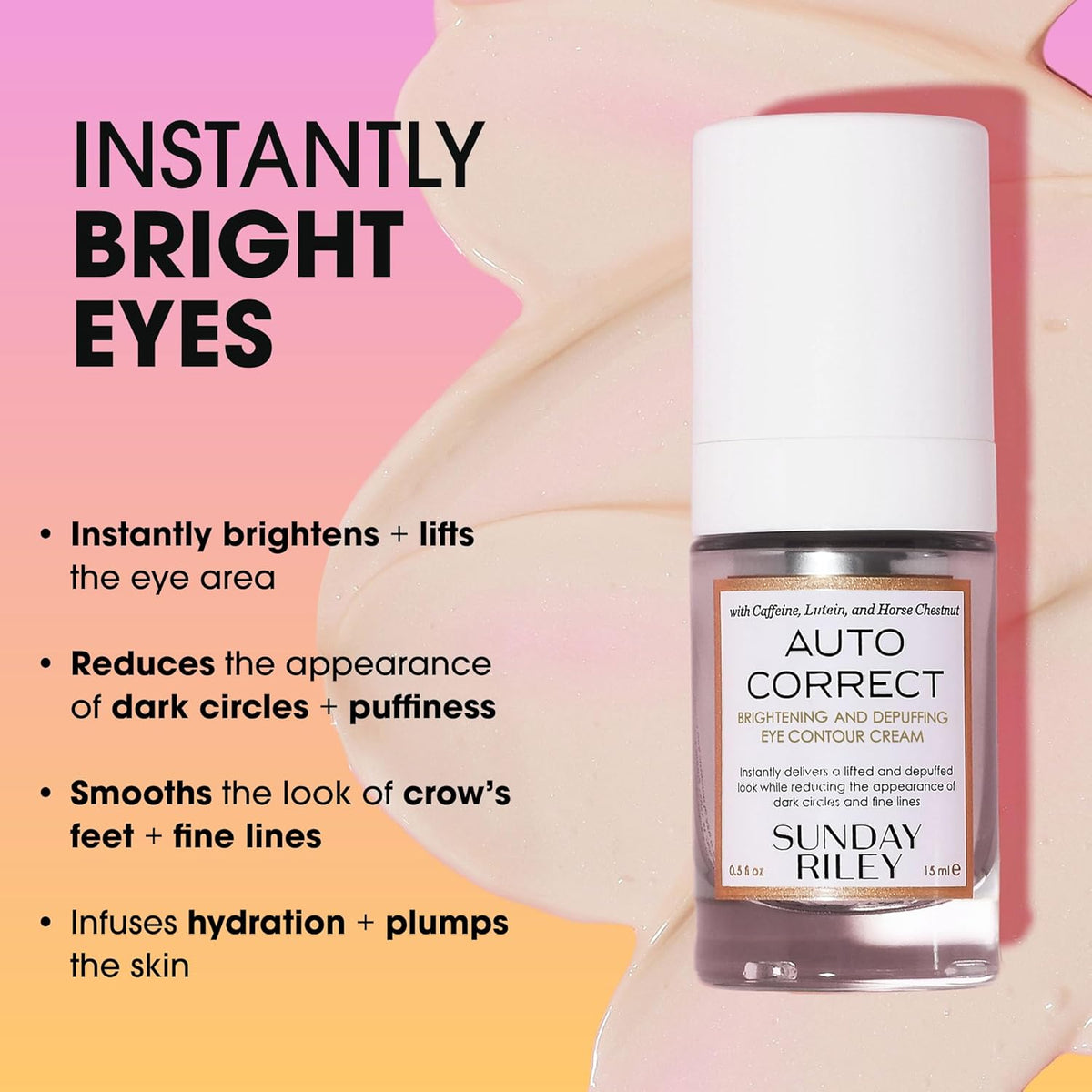 Sunday Riley Auto Correct Box Sunday Riley Auto Correct Brightening & Depuffing Eye Cream – Dark Cir ...