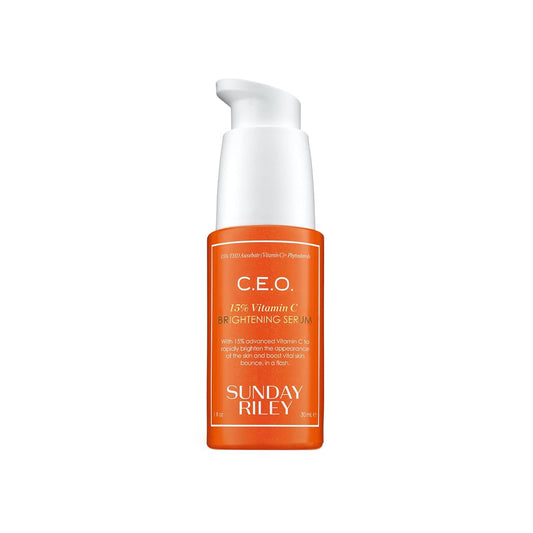 Sunday Riley C.E.O 15 Percent Vitamin C Brightening Serum Anti Aging Treatment for Dark Spots Hyperpigmentation Radiant Skin My Wrinkles Gone