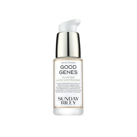 Sunday Riley Good Genes Lactic Acid Treatment Face Serum Brightening Anti Aging Exfoliating Treatment for Dark Spots Wrinkles Radiant Skin My Wrinkles Gone