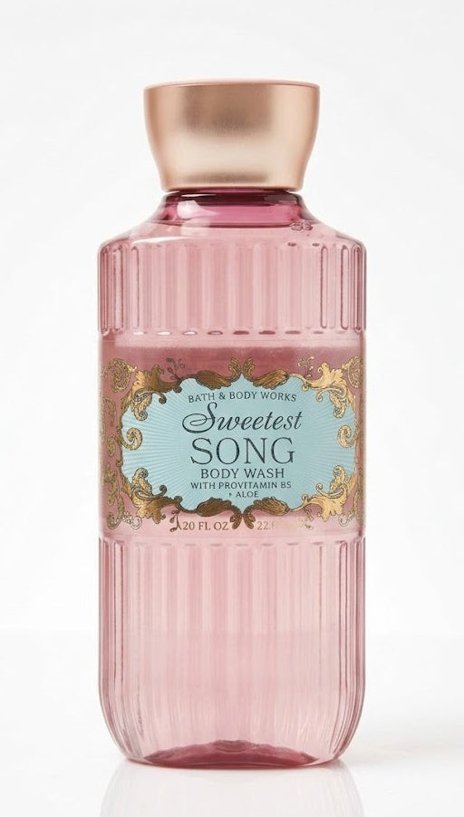 SWEETEST SONG Bath & Body Works Body Wash 10 oz gentle cleansing shower gel with romantic feminine fragrance
