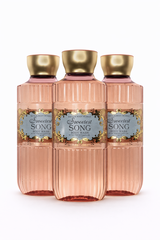 Body Wash Pack of 3 – SWEETEST SONG 10 FL OZ / 295 ML | SHOWER GEL – Gentle Daily Cleanser – 10 fl oz Each