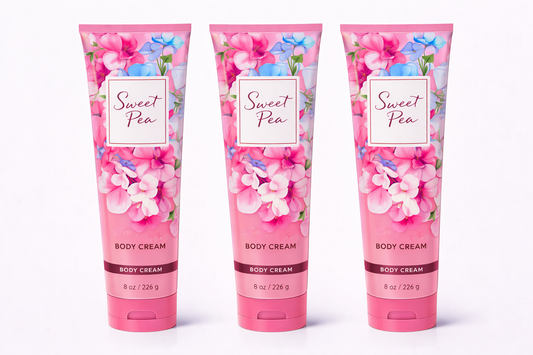 SWEET PEA Body Cream 8 oz (Pack of 3) | Ultra Moisturizing