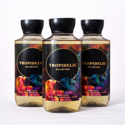 Body Wash Pack of 3 – TROPIDELIC 10 FL OZ / 295 ML | SHOWER GEL – Gentle Daily Cleanser – 10 fl oz Each