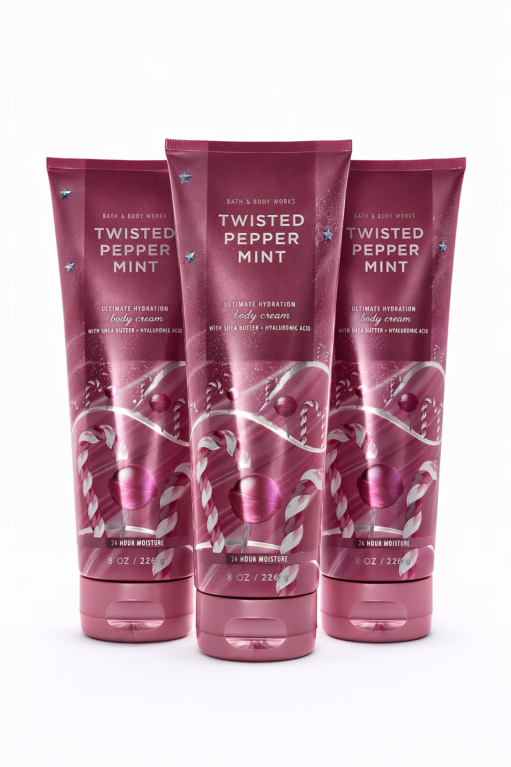 Twisted Peppermint Body Cream 8 Oz / 226 G (Pack Of 3) | Ultra Moisturizing