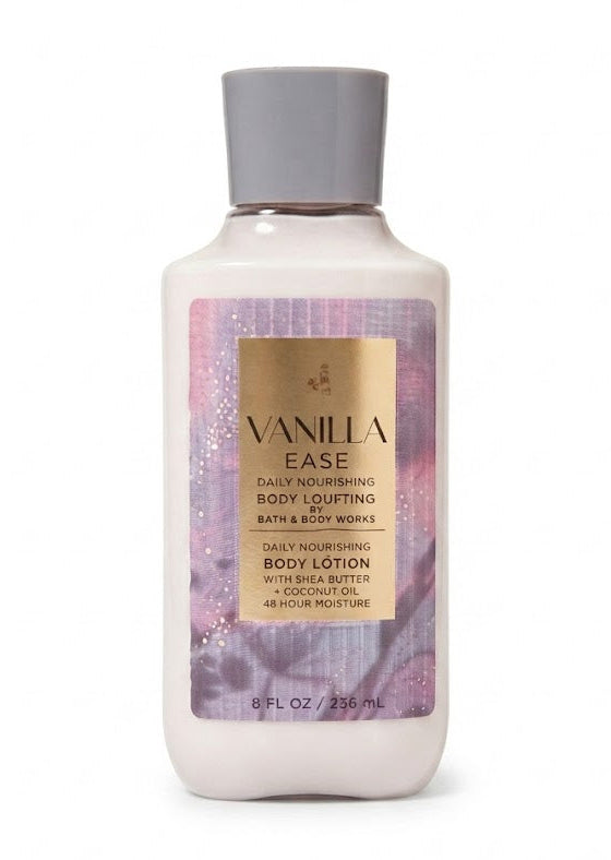 VANILLA EASE Bath & Body Works Daily Nourishing Body Lotion, 8 oz bottle with shea butter and coconut oil