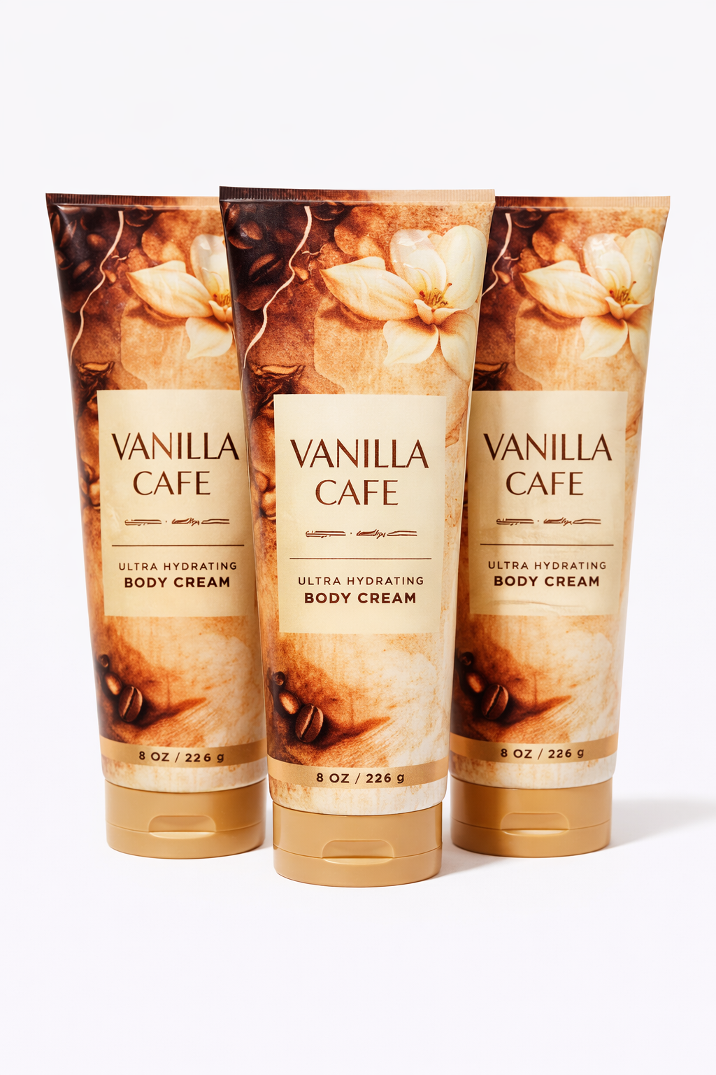 Vanilla Cafe Body Cream 8 Oz / 226 G (Pack Of 3) | Ultra Moisturizing
