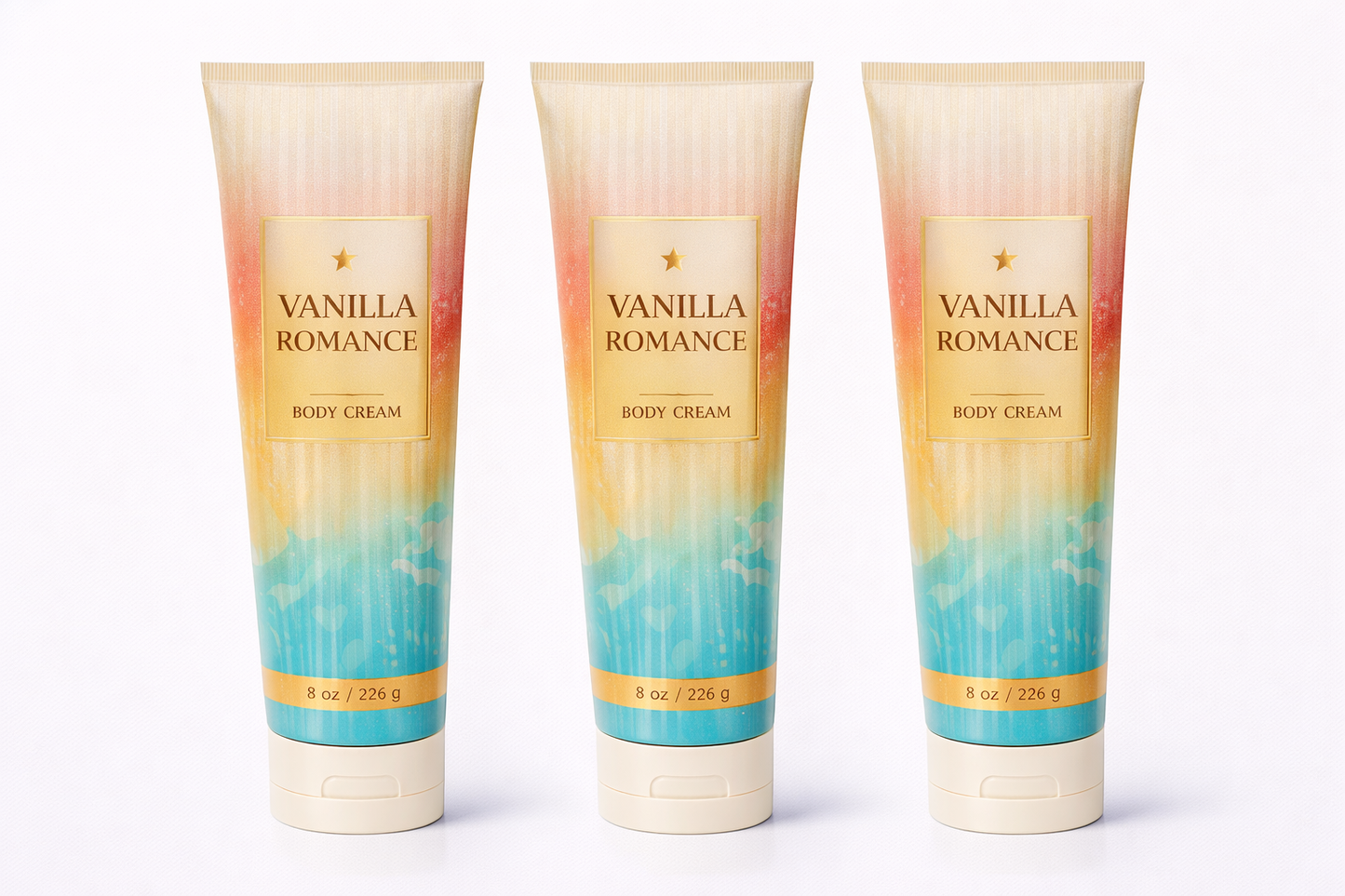 VANILLA ROMANCE Body Cream 8 oz (Pack of 3) | Ultra Moisturizing