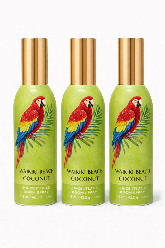 Waikiki Beach Coconut Room Spray 3-Pack | Long-Lasting Home Fragrance