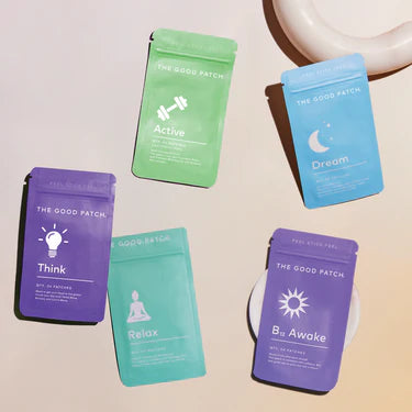 Wellness patches for focus and productivity shown in lifestyle use for daily energy, stress support and mental clarity The Good Patch My Wrinkles Gone