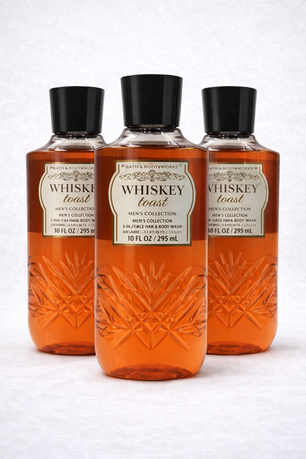 Body Wash Pack of 3 – WHISKEY TOAST 10 FL OZ / 295 ML | SHOWER GEL – Gentle Daily Cleanser – 10 fl oz Each