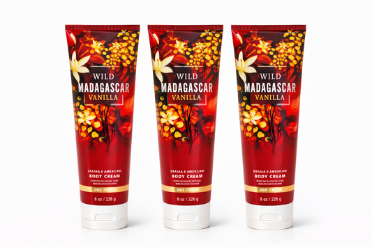 WILD MADAGASCAR VANILLA Body Cream 8 oz (Pack of 3) | Ultra Moisturizing