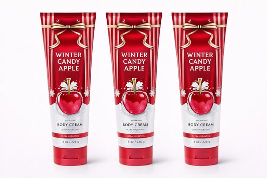 WINTER CANDY APPLE Body Cream 8 oz (Pack of 3) | Ultra Moisturizing